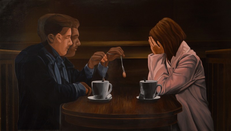 La pareja del café