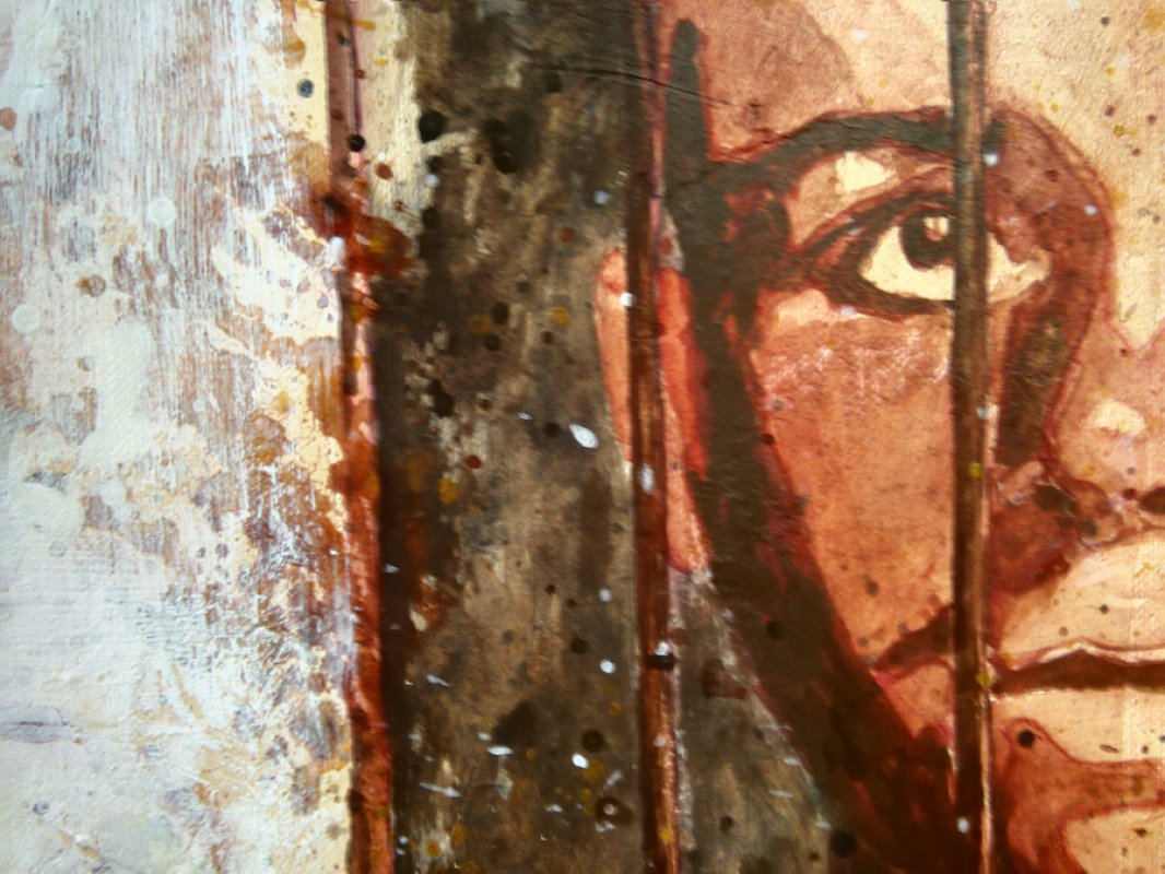 ETERNA-SOMBRA-Fragment Mixed media canvas 23.62