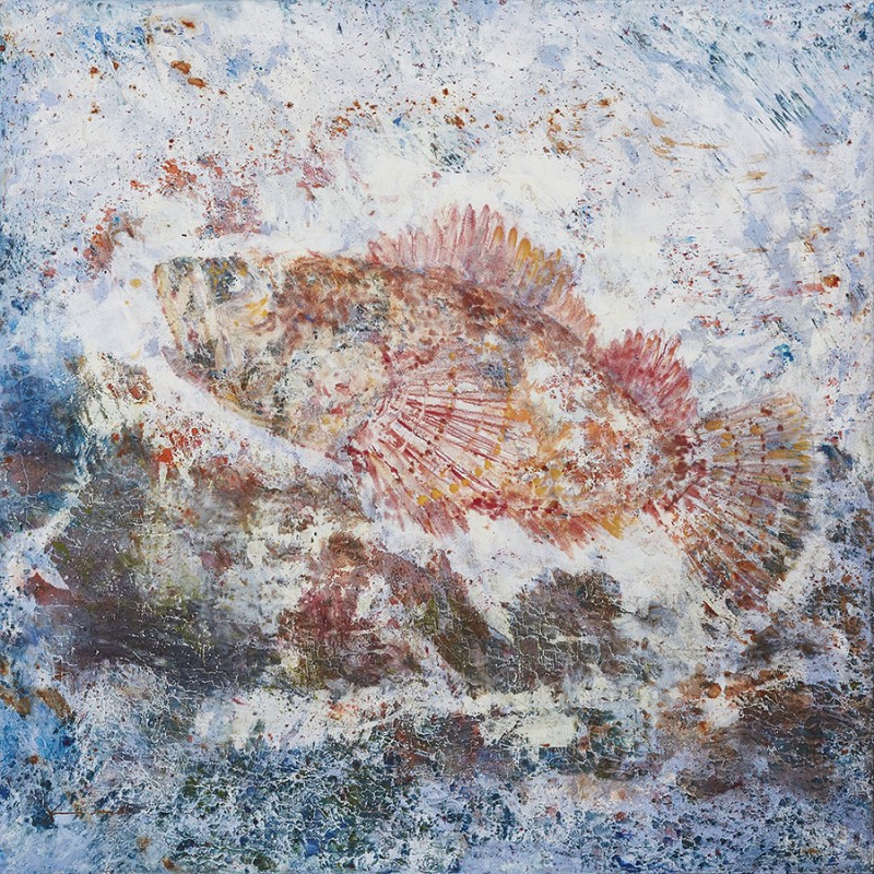 ximo-canet-peix-cap-roig-roquero-tecnica-mixta-oli-fusta-100x100-cm-2021